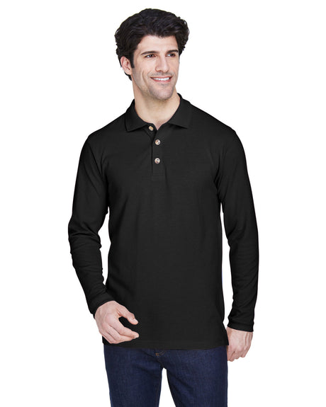 UltraClub Adult Long-Sleeve Classic Piqué Polo UltraClub