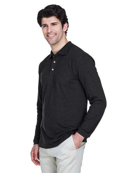UltraClub Adult Long-Sleeve Classic Piqué Polo UltraClub