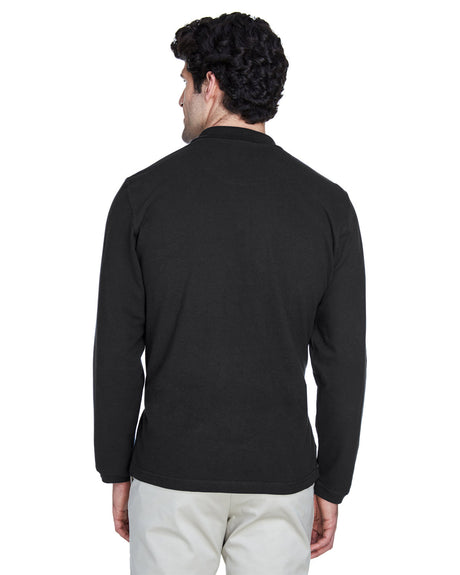 UltraClub Adult Long-Sleeve Classic Piqué Polo UltraClub