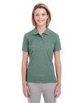 UltraClub Ladies' Heathered Piqué Polo UltraClub