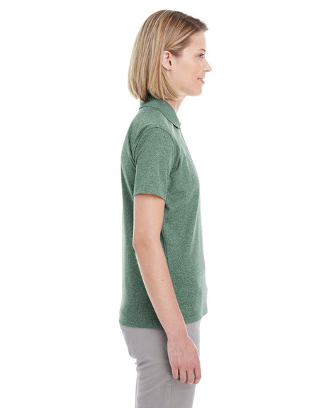 UltraClub Ladies' Heathered Piqué Polo UltraClub