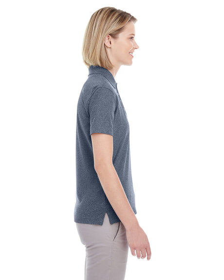 UltraClub Ladies' Heathered Piqué Polo UltraClub