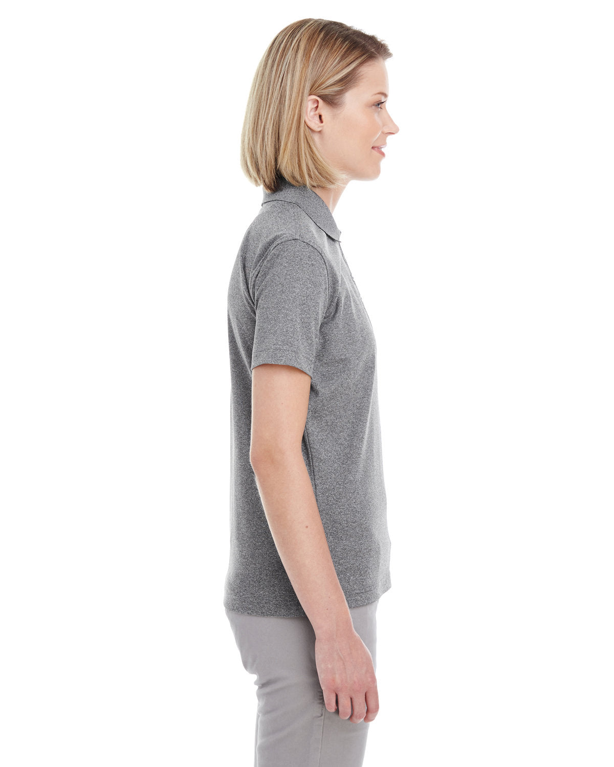 UltraClub Ladies' Heathered Piqué Polo UltraClub