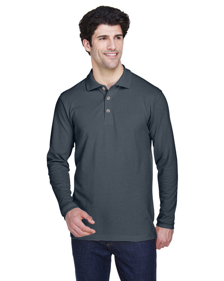 UltraClub Adult Long-Sleeve Classic Piqué Polo UltraClub