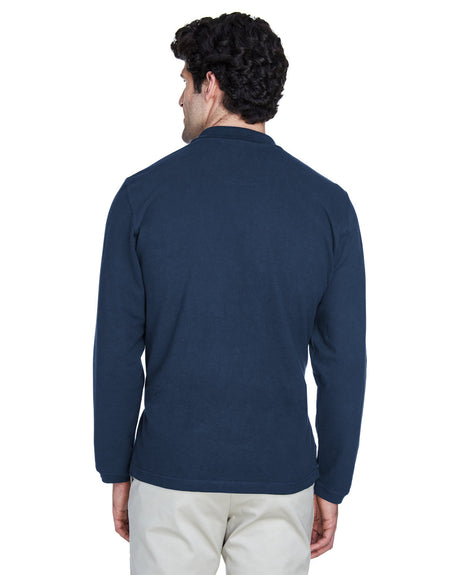 UltraClub Adult Long-Sleeve Classic Piqué Polo UltraClub