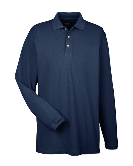 UltraClub Adult Long-Sleeve Classic Piqué Polo UltraClub
