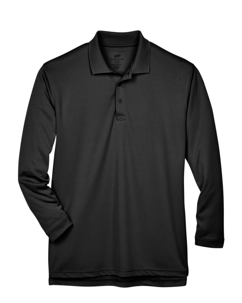 UltraClub Adult Cool & Dry Sport Long-Sleeve Polo