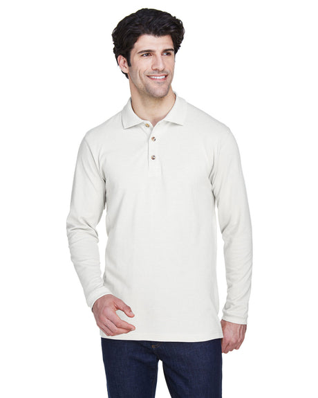 UltraClub Adult Long-Sleeve Classic Piqué Polo UltraClub