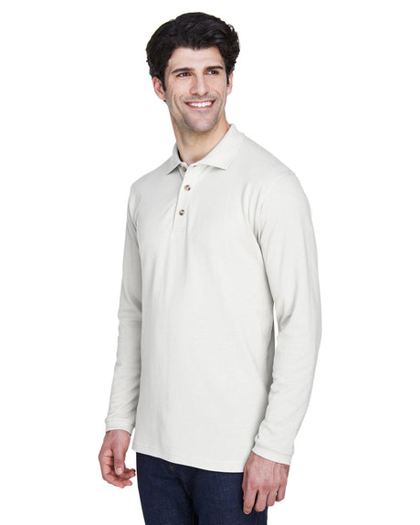 UltraClub Adult Long-Sleeve Classic Piqué Polo UltraClub