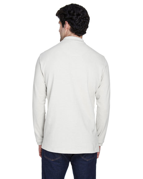 UltraClub Adult Long-Sleeve Classic Piqué Polo UltraClub