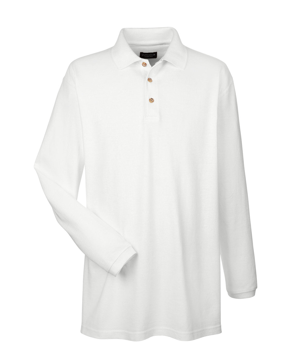 UltraClub Adult Long-Sleeve Classic Piqué Polo UltraClub