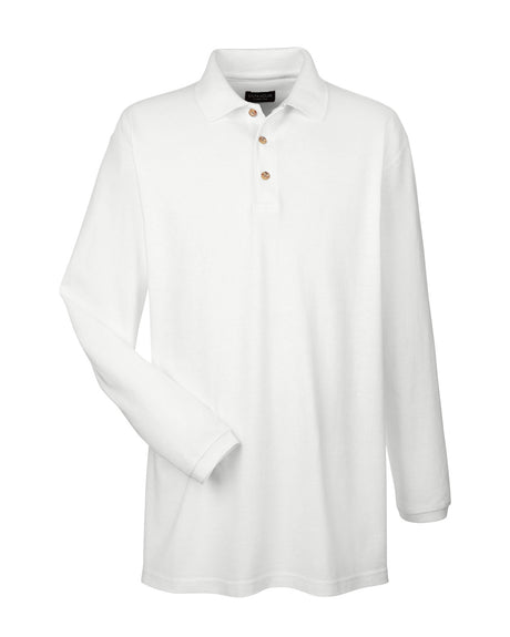 UltraClub Adult Long-Sleeve Classic Piqué Polo UltraClub