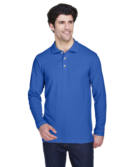 UltraClub Adult Long-Sleeve Classic Piqué Polo UltraClub
