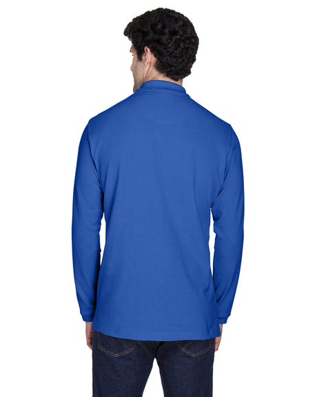 UltraClub Adult Long-Sleeve Classic Piqué Polo UltraClub