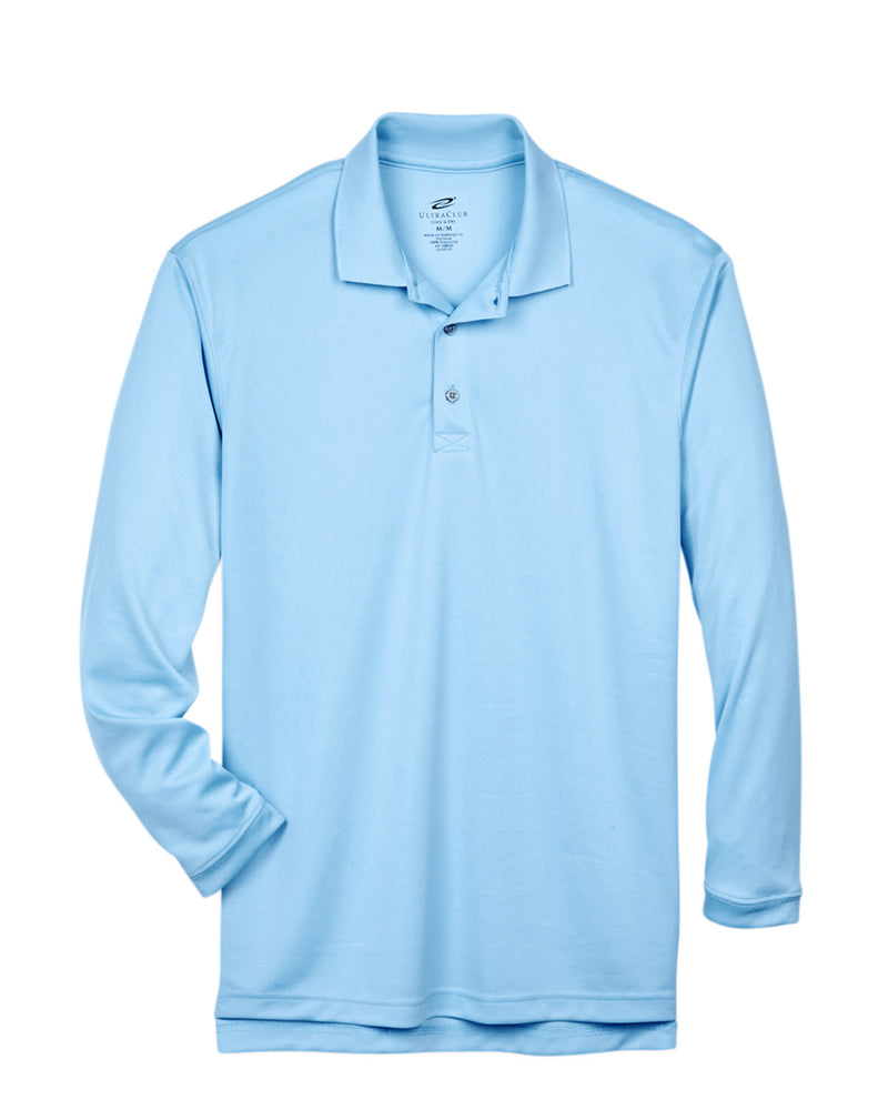 UltraClub Adult Cool & Dry Sport Long-Sleeve Polo