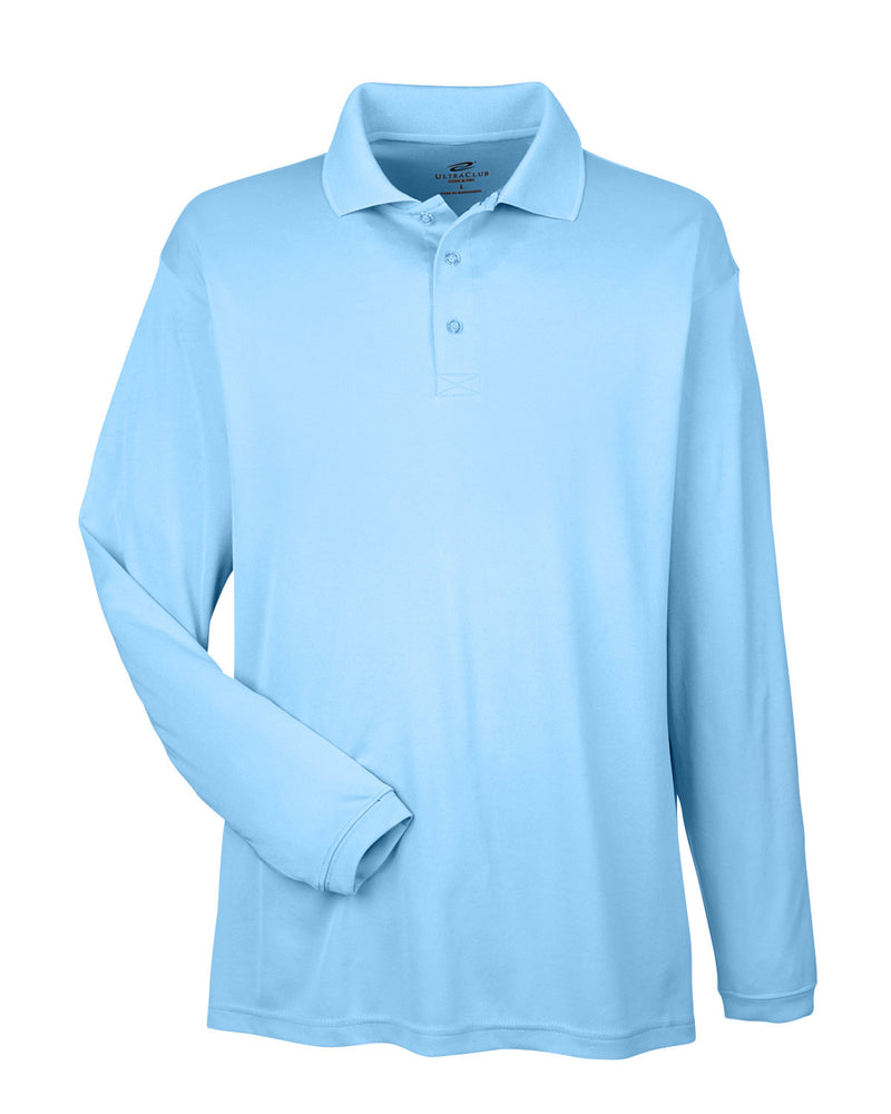 UltraClub Adult Cool & Dry Sport Long-Sleeve Polo