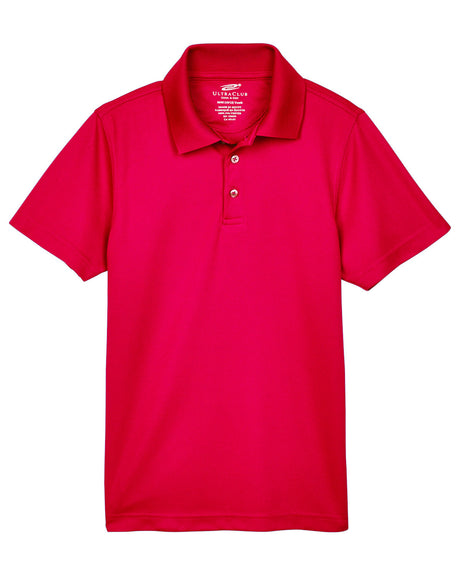 UltraClub Youth Cool & Dry Mesh Piqué Polo UltraClub