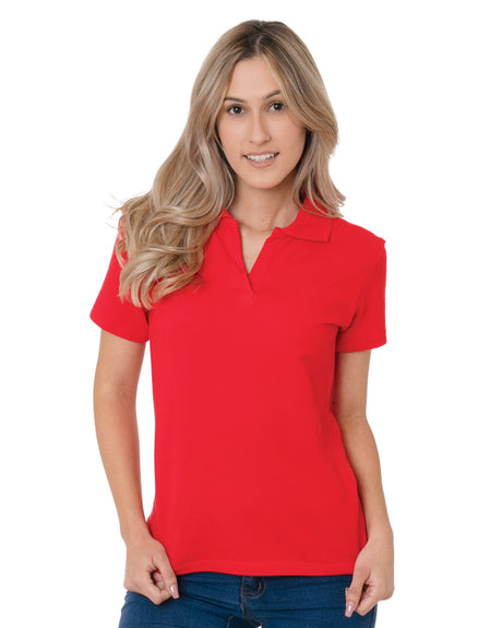 Bayside Junior's 6.2 oz., 100% Cotton V-Neck Polo Bayside