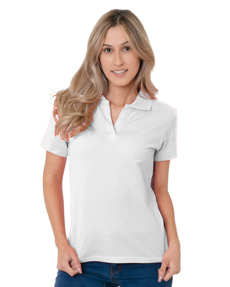 Bayside Junior's 6.2 oz., 100% Cotton V-Neck Polo Bayside