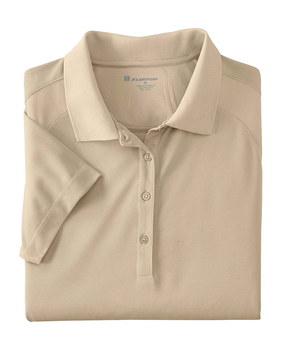 Harriton Ladies' 3.8 oz. Polytech Mesh Insert Polo Harriton