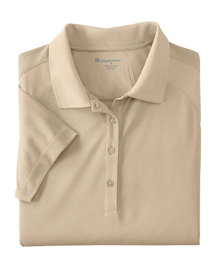 Harriton Ladies' 3.8 oz. Polytech Mesh Insert Polo Harriton