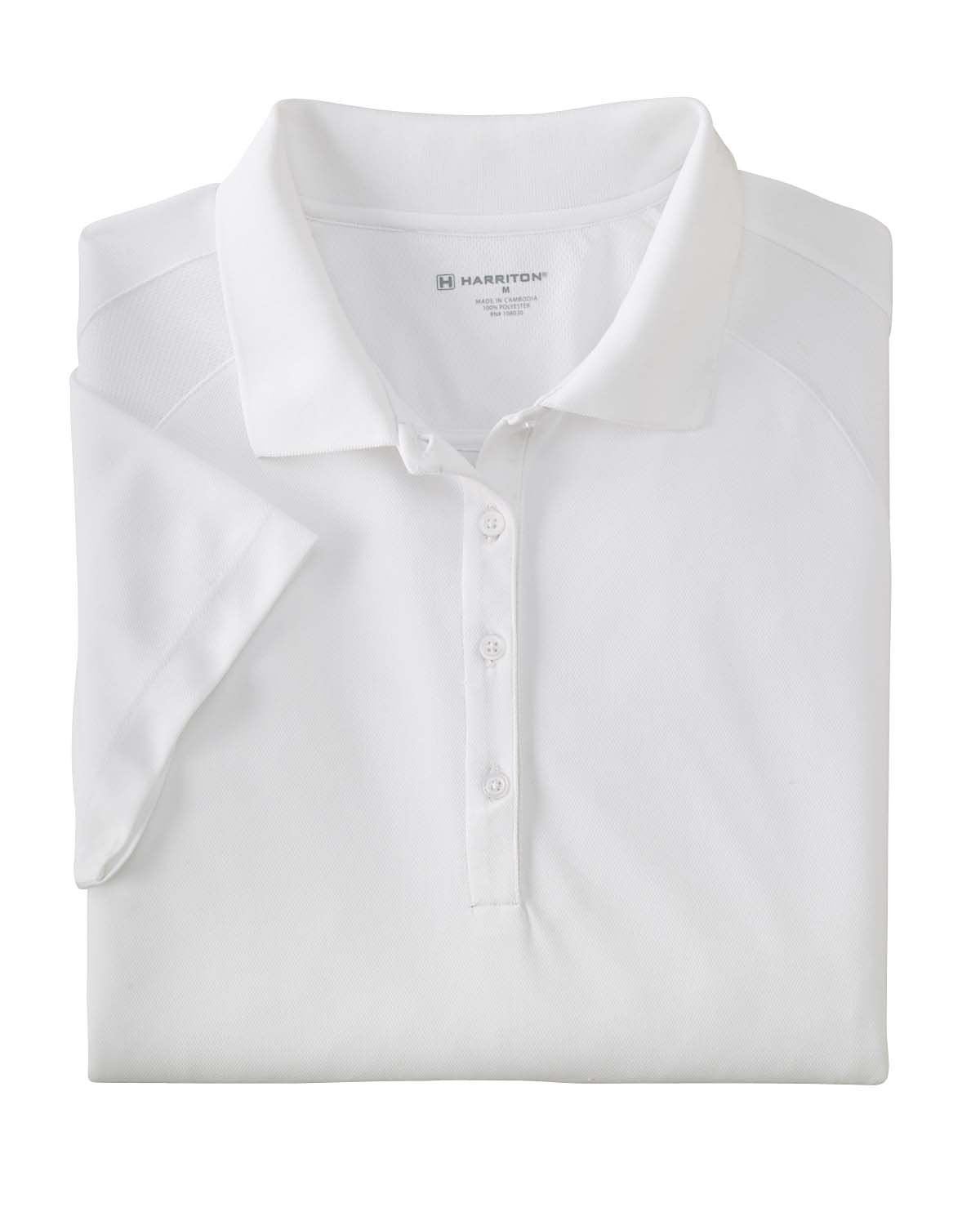 Harriton Ladies' 3.8 oz. Polytech Mesh Insert Polo Harriton