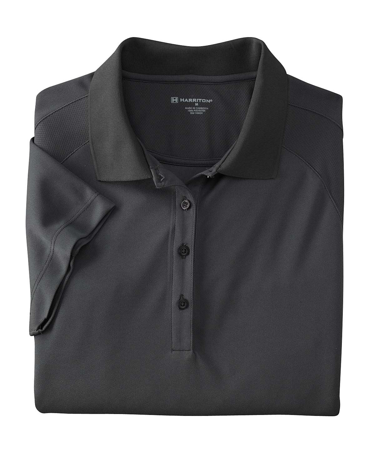 Harriton Ladies' 3.8 oz. Polytech Mesh Insert Polo Harriton