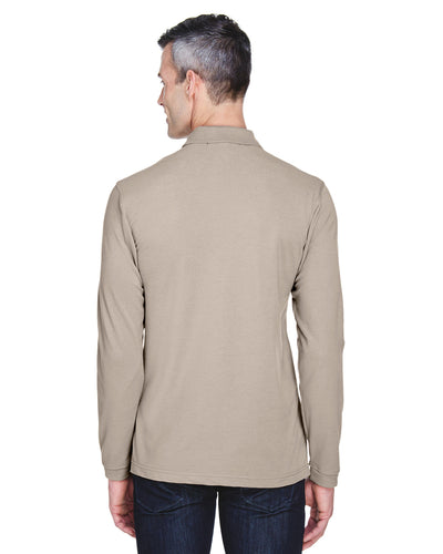 Harriton Men's 5.6 oz. Easy Blend™ Long-Sleeve Polo