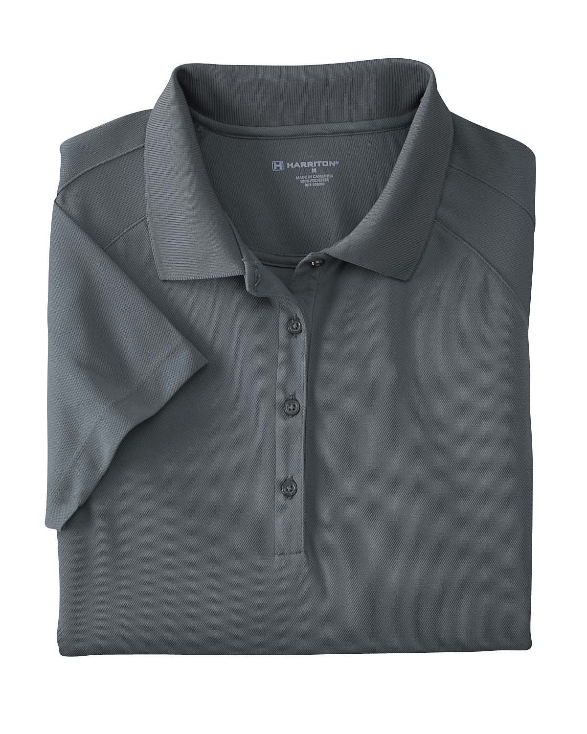 Harriton Ladies' 3.8 oz. Polytech Mesh Insert Polo Harriton