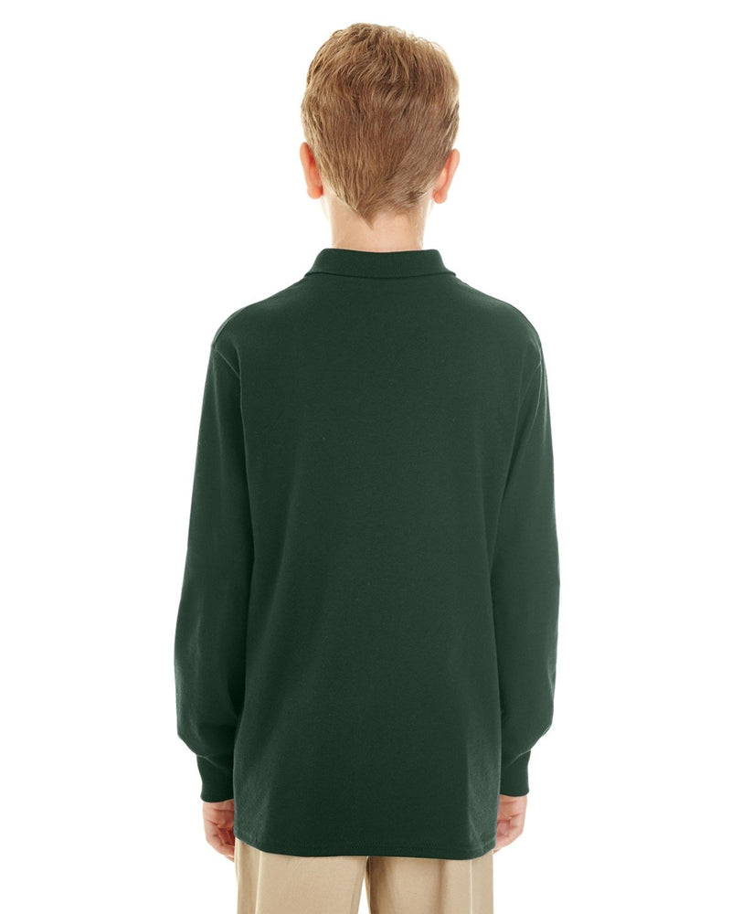 Jerzees Youth SpotShield™ Long-Sleeve Jersey Polo