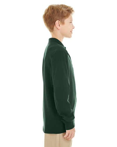 Jerzees Youth SpotShield™ Long-Sleeve Jersey Polo