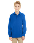 Jerzees Youth SpotShield™ Long-Sleeve Jersey Polo JERZEES