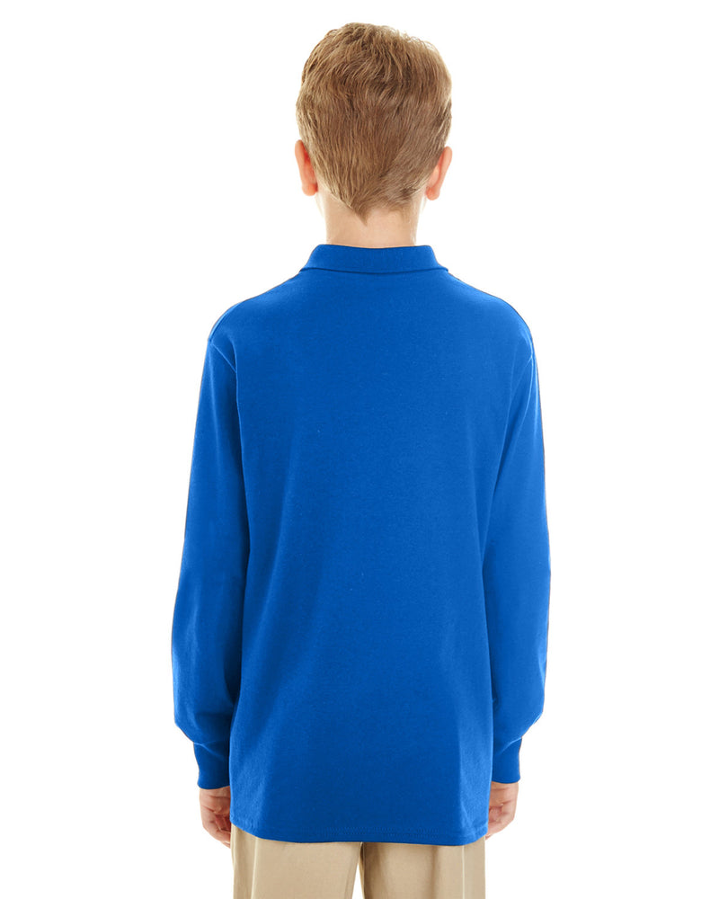 Jerzees Youth SpotShield™ Long-Sleeve Jersey Polo