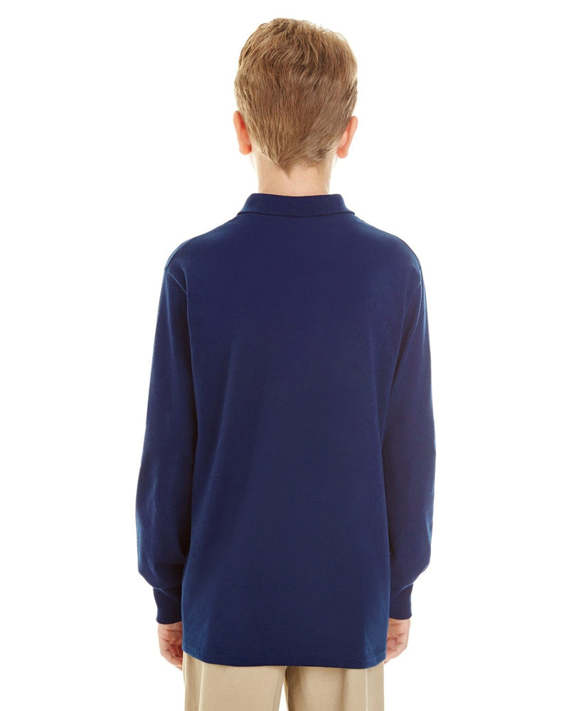 Jerzees Youth SpotShield™ Long-Sleeve Jersey Polo