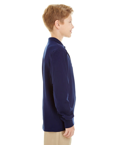 Jerzees Youth SpotShield™ Long-Sleeve Jersey Polo