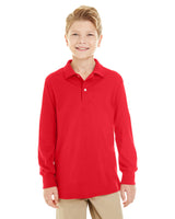 Jerzees Youth SpotShield™ Long-Sleeve Jersey Polo JERZEES