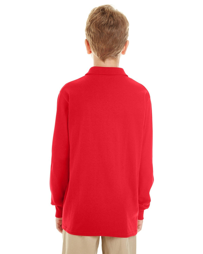Jerzees Youth SpotShield™ Long-Sleeve Jersey Polo