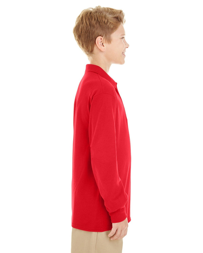 Jerzees Youth SpotShield™ Long-Sleeve Jersey Polo