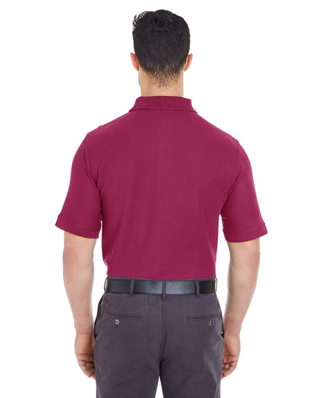 UltraClub Men's Platinum Honeycomb Piqué Polo UltraClub