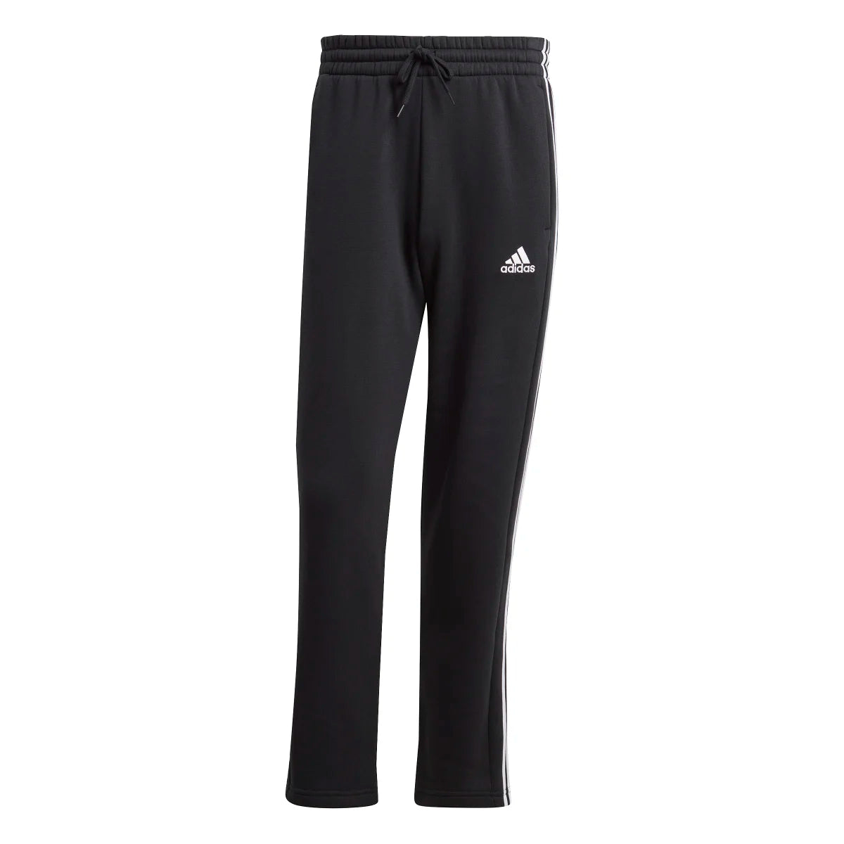 adidas Men's Essentials 3-Stripes Open Hem Fleece Joggers Mens Apparel Pants & Sweatpants