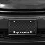 Rico Industries NFL  Denver Broncos Black 12" x 6" Chrome License Plate Frame-1