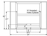 Bison 42" x 54" Polycarbonate Playground Backboard Basketball Equipment All