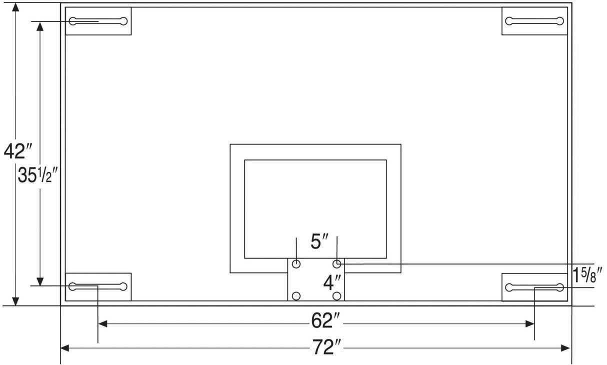 Bison 42" x 72" Standard Glass Backboard Basketball Equipment All