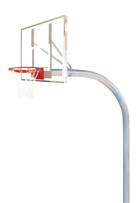 Bison 5-9/16" Mega Duty 42" x 72" Unbreakable Polycarbonate Playground Basketball System Basketball Equipment All