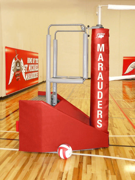 Bison Arena JR Freestanding Portable Complete System Volleyball Nets & Court Equipment All