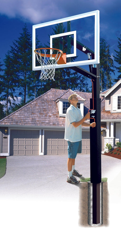 Bison ZipCrank Playground Adjustable Systems Basketball Equipment All