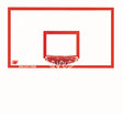 Bison 42" x 72" Rectangular Steel Backboard Basketball Equipment All