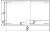 Bison 42" x 72" Rectangular Steel Backboard Basketball Equipment All
