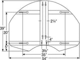 Bison 39" x 54" Ruff Play Rear Mount Steel Playground Backboard Basketball Equipment All
