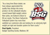 Bison CarbonLite Composite Volleyball System without Padding Volleyball Nets & Court Equipment All